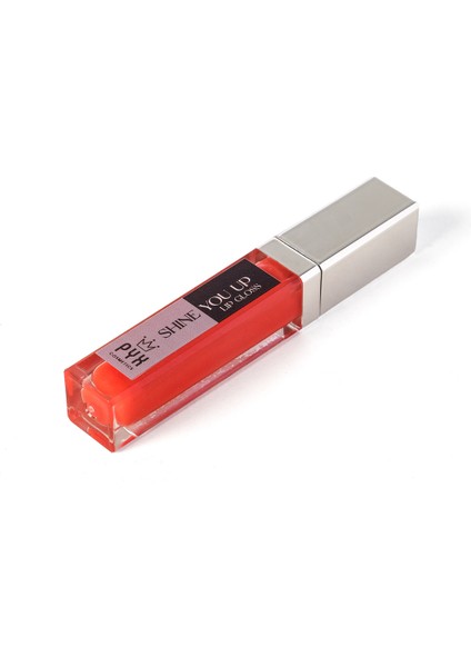 Shine You Up Lip Gloss LED Şeftali Aromalı Dudak Patlatıcısı- LED Işıklı Kapak - Mercan