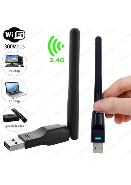 Yüksek Hızlı Antenli 300 Mbps Ip Uydu Alıcı Uyumlu USB Wifi Adaptör fiyatları