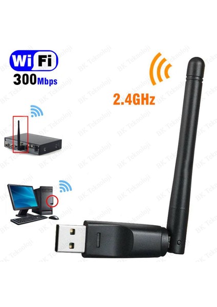 Yüksek Hızlı Antenli 300 Mbps Ip Uydu Alıcı Uyumlu USB Wifi Adaptör fırsatları