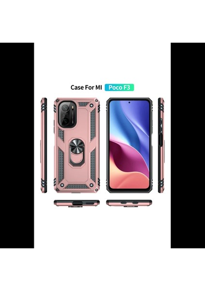 Xiaomi Poco F3 Kılıf Sofya Yüzüklü Silikon Kapak modelleri