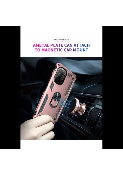 Xiaomi Poco F3 Kılıf Sofya Yüzüklü Silikon Kapak