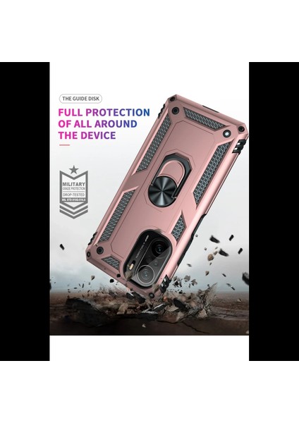 Xiaomi Poco F3 Kılıf Sofya Yüzüklü Silikon Kapak