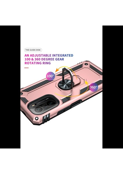 Xiaomi Poco F3 Kılıf Sofya Yüzüklü Silikon Kapak