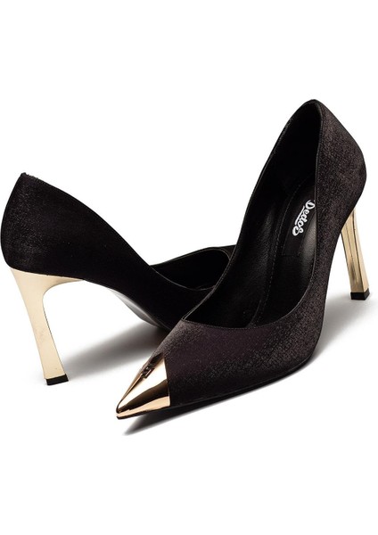 Gold Detay Nubuk Kadın Abiye Ayakkabı 4035 modelleri