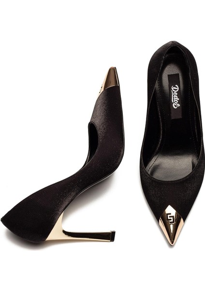 Gold Detay Nubuk Kadın Abiye Ayakkabı 4035 fırsatları