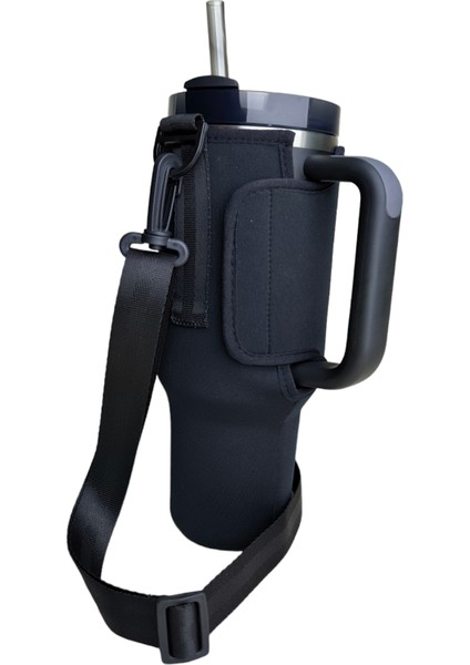 1.18 LT QUENCHER PİPETLİ Termos Uyumlu Askılı Neopren Koruma Termos Kılıfı ve Omuz Askısı MAVİ fırsatları