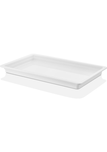 11140.CW - Happy Chef Gn. 1/1 Krem Beyaz 2'li Küvet Seti 53X32,5 Cm, Thermoset Melamin