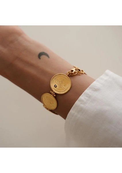 Otantik Dizi Tuğra Altın Bileklik fiyatları