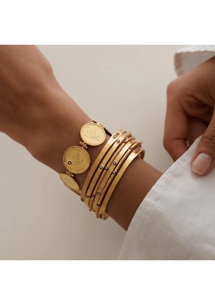 Otantik Dizi Tuğra Altın Bileklik modelleri
