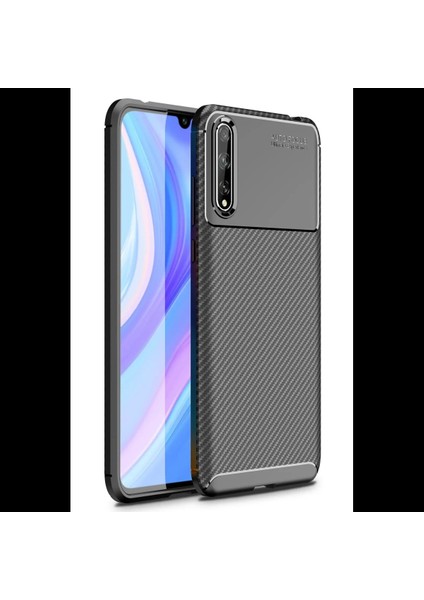 Huawei P Smart S Kılıf Auto Focus Karbon Kapak