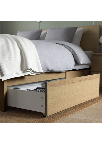 Karyola Çekmecesi, Ağartılmış Meşe Kaplama, 200 Cm, 2 Adet fiyatları