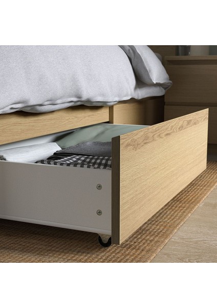 Karyola Çekmecesi, Ağartılmış Meşe Kaplama, 200 Cm, 2 Adet modelleri