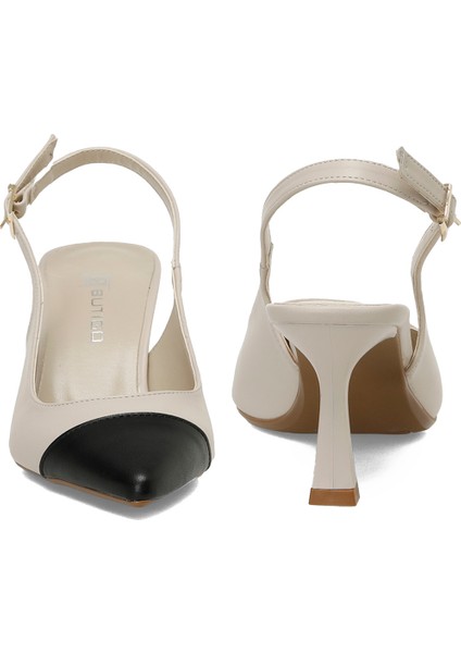 25S-103 5fx Bej Kadın Topuklu Ayakkabı