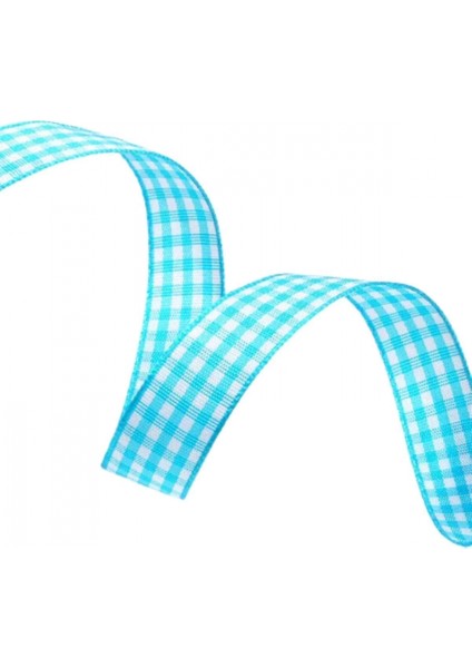 Tafta Ekoseli Kurdele 25 mm Mint 5 Metre