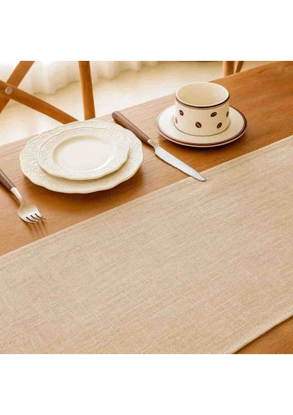 Ham Bez Masa Runner – Doğal Kumaş, Şık Sofra Dekorasyonu, 30X200 cm fırsatları