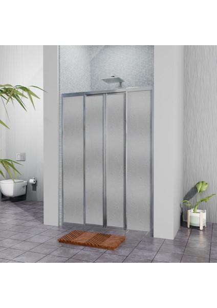 Gümüş Plastik Mika Duşakabin H:180 155CM