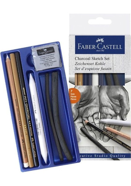 Charcoal Sketch Set Kömür Karakalem Eskiz Çizim Seti