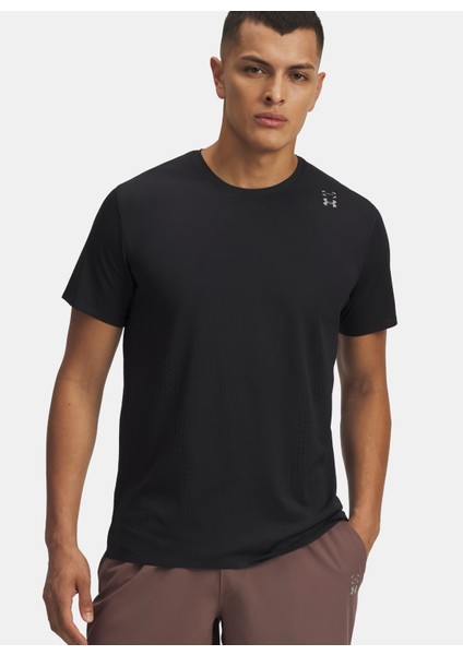 6001829-001-UA Halo Vent Ss Siyah Bisiklet Yaka Normal Düz Erkek T-Shirt