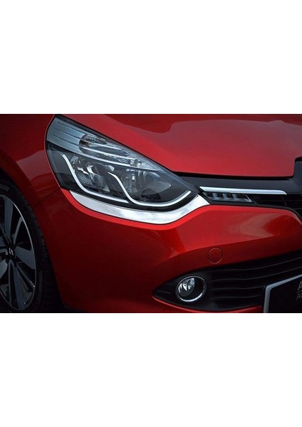 Renault Clio 4 Uyumlu 2012-2018 Krom Ön Far Kaşı 2 Parça ve Arka Stop Kaşı Paslanmaz Çelik fiyatları