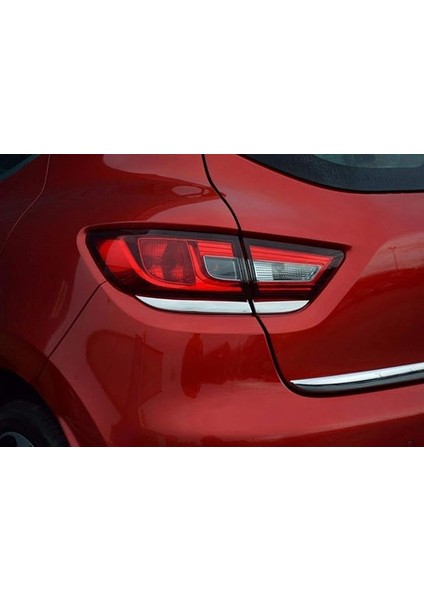 Renault Clio 4 Uyumlu 2012-2018 Krom Ön Far Kaşı 2 Parça ve Arka Stop Kaşı Paslanmaz Çelik fırsatları