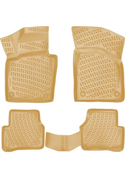 Rizline Volkswagen Passat cc 2008-2011 Ile Uyumlu 3D Havuzlu Paspas Bej