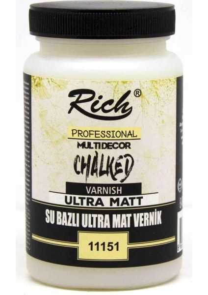 Ultra Mat Chalked Su Bazlı Vernik 250 Cc.