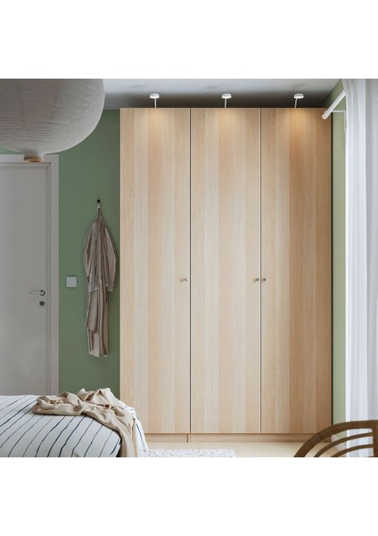 Pax Gardırop, Ağartılmış Meşe Görünümlü, 150X60X236 cm fiyatları