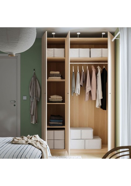 Pax Gardırop, Ağartılmış Meşe Görünümlü, 150X60X236 cm modelleri