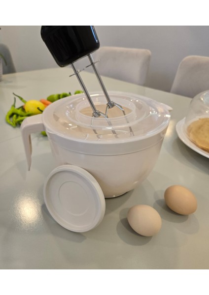 Kapaklı Mikser Kase – 3 Litre Çırpma ve Karıştırma Kabı fiyatları