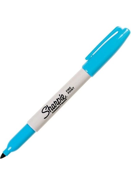 Permanent Marker Kalem Fine Uç Turkuaz Mavi