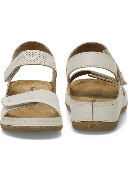 104424.Z5FX Bej Kadın Comfort Sandalet