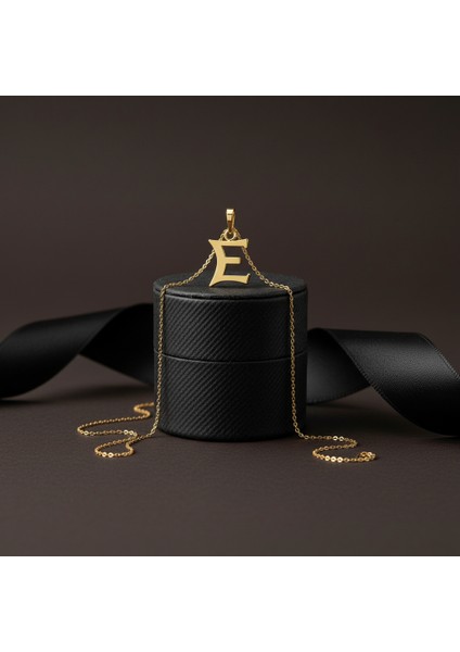 8 Ayar Altın Kolye Ucu Harf E GM9524 0.5 gr modelleri