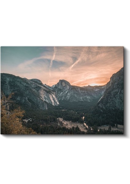 Vadi Manzarası - Gün Batımında Dağların Ihtişamı Kanvas Tablo fiyatları