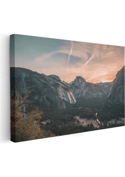 Vadi Manzarası - Gün Batımında Dağların Ihtişamı Kanvas Tablo modelleri