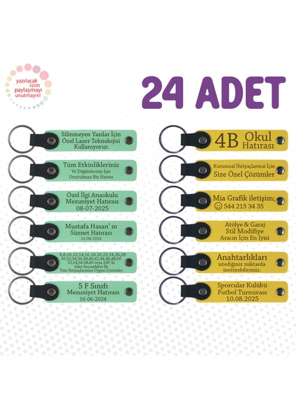 Yeşil & Sarı, Düğün Misafirlerine Değer Katan Hediye, 24’lü Set, Kişiselleştirilebilir Hediyelik