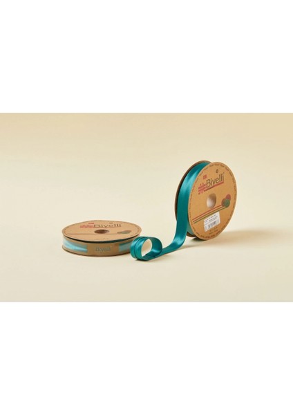 Biye Saten Katlı 088 Zümrüt Yeşili 2 cm 25 Metre %100 Polyester