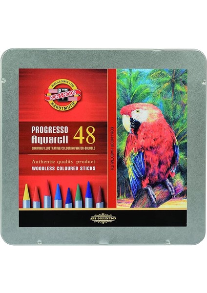 Progresso Aquarell Ağaçsız Sulandırılabilir Boya Kalemi Seti 48 Renk