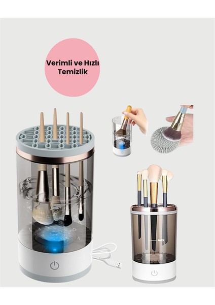 Taşınabilir, Sessiz ve Güçlü Makyaj Fırçası Temizleme Makinesi modelleri