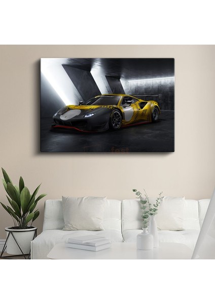 Ferrari 488 Gt Modificato - Yarış Otomobili Kanvas Tablo