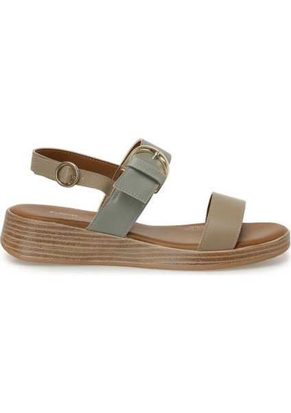 325067.Z 5FX Olive Kadın Dolgu Topuk Sandalet
