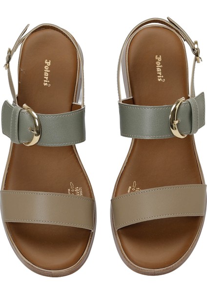 325067.Z 5FX Olive Kadın Dolgu Topuk Sandalet