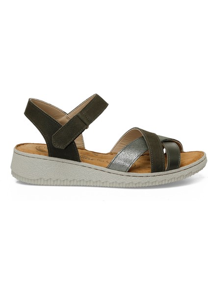 105502.Z5FX Haki Kadın Comfort Sandalet