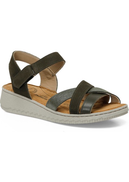 105502.Z5FX Haki Kadın Comfort Sandalet