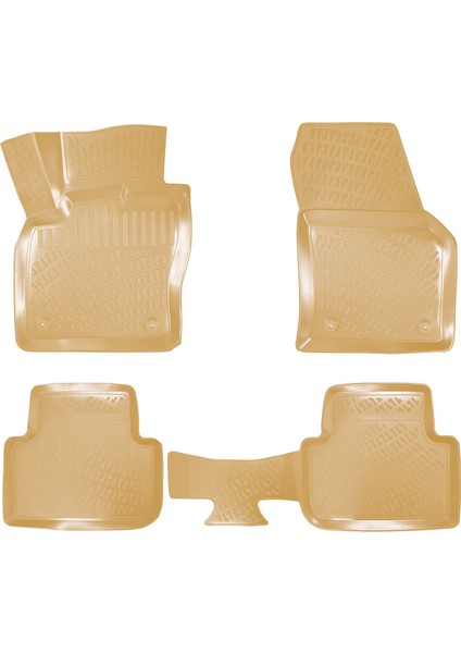 Rizline Volkswagen Tiguan 2016-2023 Ile Uyumlu 3D Havuzlu Paspas Bej