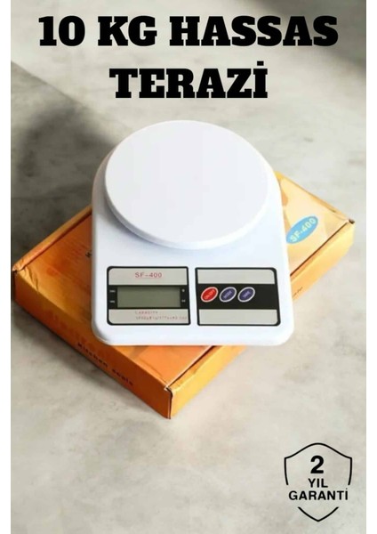 Allzey Hassas Terazi 10 kg Kapasiteli, Yüksek Hassasiyetli Dijital Mutfak Tartısı