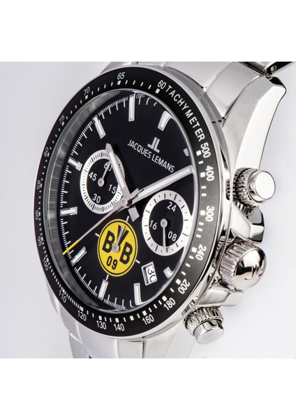 Jl.bvb-06 Quartz Çelik Gri Siyah Kadran 10 Atm 42 mm Erkek Kol Saati modelleri