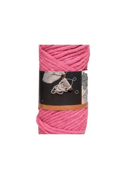 Pamuk Makrome 4 mm Ip Şeker Pembe