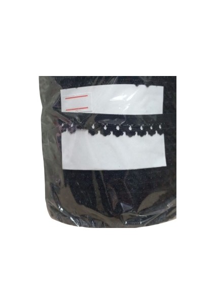 Çamaşır Lastiği Dantelli 1 cm 1 Metre Siyah