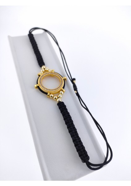 Çeyrek Altın Takmak Için Altın Kaplama Çerçeveli Bileklik