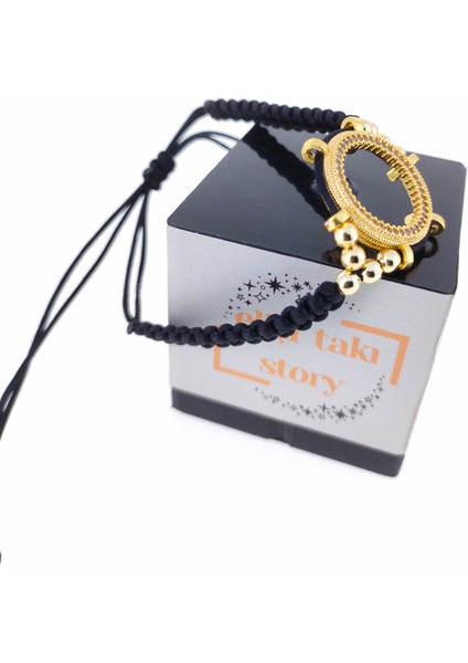 Çeyrek Altın Takmak Için Altın Kaplama Çerçeveli Bileklik